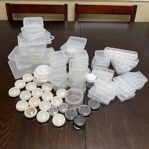 Clear and Black Storage Containers Set